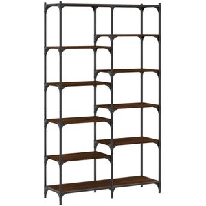 VidaXL Boekenrek 100x32x170 cm - Bewerkt Hout & IJzer - Bruineikenkleurig