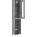 vidaXL-Hoge-kast-34,5x34x180-cm-bewerkt-hout-grijs-sonoma-eikenkleurig