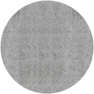 vidaXL-Vloerkleed-PAMPLONA-shaggy-hoogpolig-modern-Ø-100-cm-grijs
