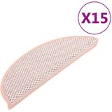 vidaXL-Trapmatten-zelfklevend-15-st-sisal-look-65x21x4-cm-rood