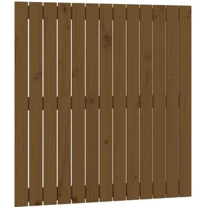 vidaXL Wandhoofdbord 82,5x3x90 cm massief grenenhout honingbruin
