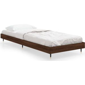 vidaXL Bedframe bewerkt hout bruin eikenkleur 75x190 cm