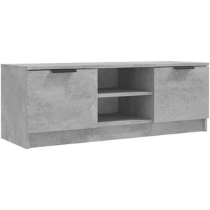 VidaXL Tv-meubel 102x35x36,5 cm Bewerkt Hout Betongrijs