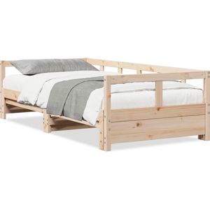vidaXL - Slaapbank - zonder - matrasx190 - cm - massief - grenenhout