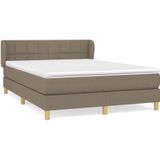 VidaXL Boxspring Matras Stof Taupe 140x200 cm