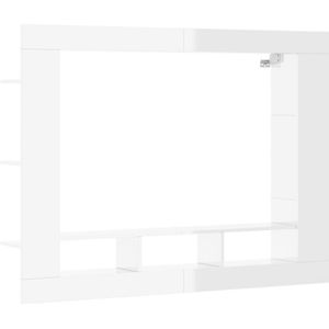 VidaXL Tv-meubel 152x22x113 cm - Bewerkt Hout - Hoogglans Wit