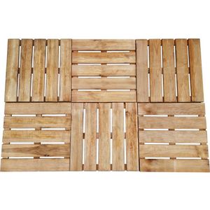 VidaXL Terrastegels 6 st 50x50 cm Hout Bruin