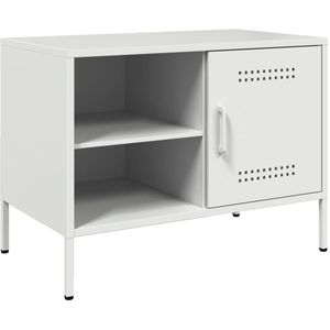 vidaXL Tv-meubel 68x39x50,5 cm staal wit