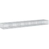 vidaXL Schanskorf 600x100x50 cm gegalvaniseerd ijzer zilverkleurig