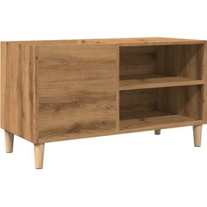 vidaXL Platenkast 84,5x38x48 cm bewerkt hout artisanaal eikenkleur