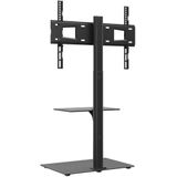vidaXL Tv-standaard hoekmodel 2-laags voor 32-65 inch zwart