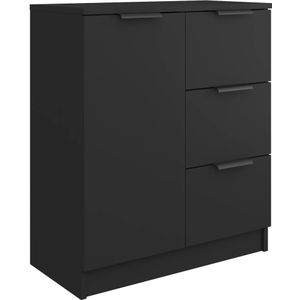 vidaXL Dressoir 60x30x70 cm bewerkt hout zwart
