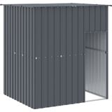 vidaXL Hondenhok met dak 165x153x181 cm gegalvaniseerd staal antraciet