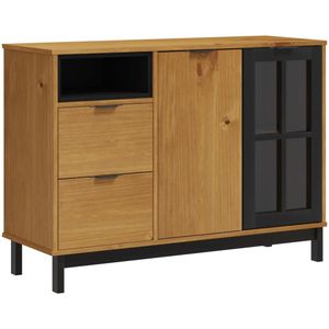 vidaXL-Dressoir-met-glazen-deuren-FLAM-110x40x80-cm-massief-grenenhout