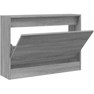 vidaXL Schoenenkast 80x21x57 cm bewerkt hout grijs sonoma eikenkleur