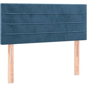 vidaXL Hoofdbord 80x5x78/88 cm Fluweel Donkerblauw