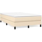 VidaXL Boxspringframe Stof Crèmekleurig 120x200 cm