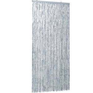 vidaXL-Vliegengordijn-100x230-cm-chenille-wit-en-grijs