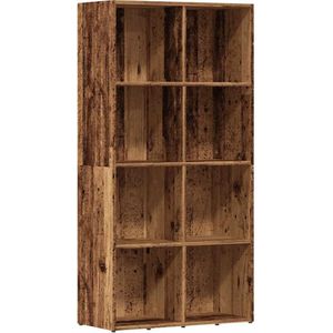 vidaXL Boekenkast 66x30x130 cm bewerkt hout oud houtkleurig