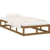 vidaXL Bedframe massief hout honingbruin 100x200 cm