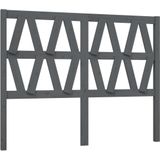 vidaXL Hoofdbord 156x4x100 cm massief grenenhout grijs