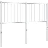VidaXL Hoofdbord Metaal Wit 120 cm