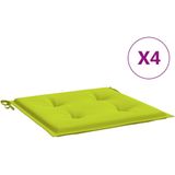 vidaXL Tuinstoelkussens 4 st 40x40x3 cm oxford stof felgroen