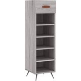 VidaXL Schoenenkast 30x35x105 cm - Bewerkt Hout - Grijs Sonoma Eikenkleur