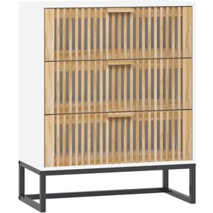 VidaXL Dressoir 60x30x75 cm - Bewerkt Hout - Wit