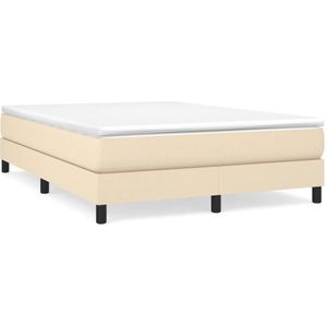 VidaXL Boxspringframe Stof Crèmekleurig 140x190 cm