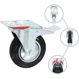 vidaXL 24 st Zwenkwielen 160 mm
