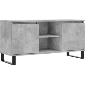 VidaXL Tv-meubel 104x35x50 cm - Bewerkt Hout - Betongrijs