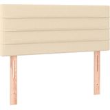 vidaXL-Hoofdbord-LED-100x5x78/88-cm-stof-crèmekleurig