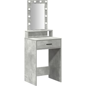 vidaXL Kaptafel met LED-verlichting Betonnen Grijs 50x41x140 cm