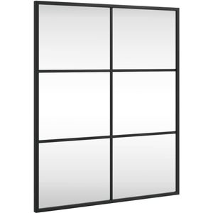vidaXL-Wandspiegel-rechthoekig-50x60-cm-ijzer-zwart