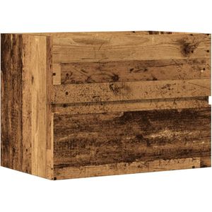 vidaXL Badkamerkast 60x38,5x45 cm bewerkt hout oud houtkleurig