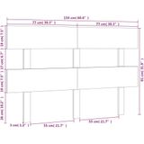 vidaXL Hoofdbord 154x3x81 cm massief grenenhout grijs