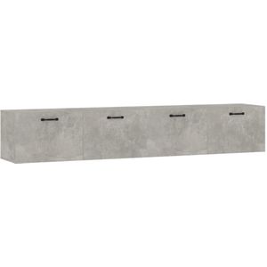 vidaXL-Wandkasten-2-st-100x36,5x35-cm-bewerkt-hout-betongrijs
