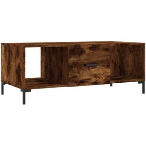 vidaXL Salontafel 102x50x40 cm bewerkt hout gerookt eikenkleurig