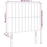 vidaXL Hoofdbord LED 80x5x118/128 cm fluweel roze