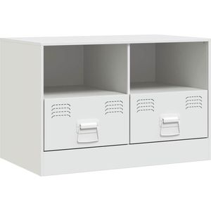 vidaXL Tv-meubel 67x39x44 cm staal wit