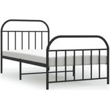 VidaXL Bedframe Metaal Zwart 107x203 cm