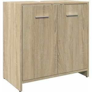 vidaXL Wastafelkast 60x33x60 cm bewerkt hout sonoma eikenkleurig
