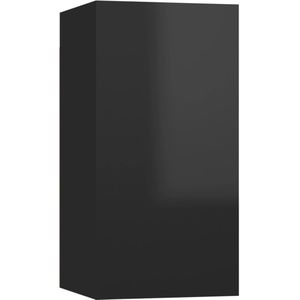 vidaXL Tv-meubel 30,5x30x60 cm spaanplaat hoogglans zwart