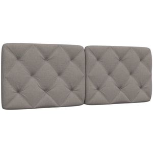 vidaXL Hoofdbordkussen 120 cm stof taupe