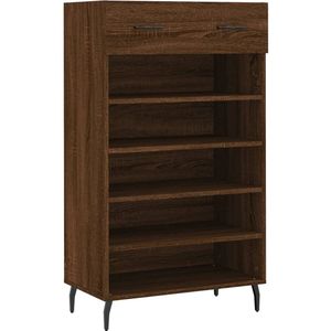 VidaXL Schoenenkast 60x35x105 cm - Bewerkt Hout - Bruineikenkleurig