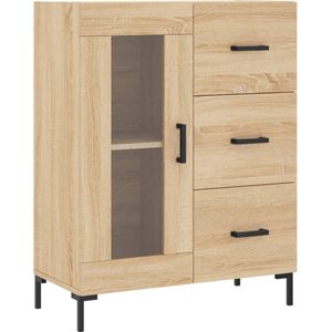 vidaXL Dressoir 69,5x34x90 cm bewerkt hout sonoma eikenkleurig