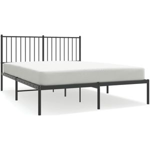 vidaXL-Bedframe-met-hoofdbord-metaal-zwart-140x200-cm