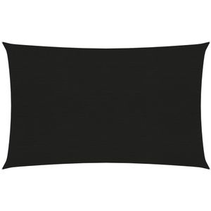 vidaXL Zonnezeil 160 g/m² 2,5x4,5 m HDPE zwart