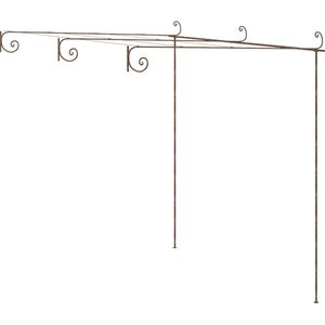 VidaXL Tuinpergola 3x3x2,5 m - IJzer Antiekbruin